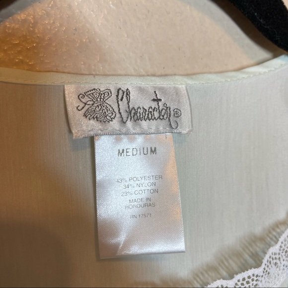 Vintage 80s Pale Blue Embroidered Floral Lace Angelcore Nightgown - Picture 3 of 7